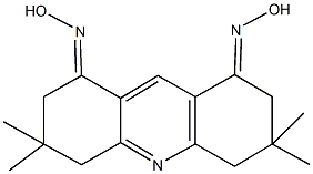 3,3,6,6-tetramethyl-3,4,6,7-tetrahydro-1,8(2H,5H)-acridinedione dioxime 구조식 이미지