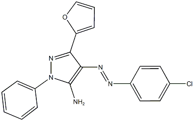 4-[(4-chlorophenyl)diazenyl]-3-(2-furyl)-1-phenyl-1H-pyrazol-5-amine Structure