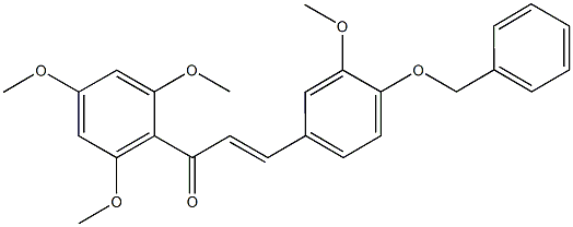 3-[4-(benzyloxy)-3-methoxyphenyl]-1-(2,4,6-trimethoxyphenyl)-2-propen-1-one 구조식 이미지