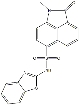 N-(1,3-benzothiazol-2-yl)-1-methyl-2-oxo-1,2-dihydrobenzo[cd]indole-6-sulfonamide 구조식 이미지