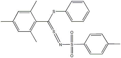 N-{[mesityl(phenylsulfanyl)methylene]-lambda~4~-sulfanylidene}-4-methylbenzenesulfonamide Structure