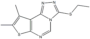 8,9-dimethylthieno[3,2-e][1,2,4]triazolo[4,3-c]pyrimidin-3-yl ethyl sulfide Structure