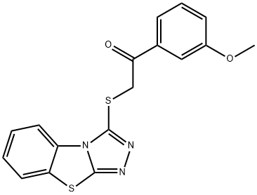 1-(3-methoxyphenyl)-2-([1,2,4]triazolo[3,4-b][1,3]benzothiazol-3-ylsulfanyl)ethanone 구조식 이미지