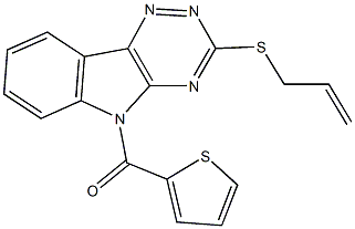 allyl 5-(2-thienylcarbonyl)-5H-[1,2,4]triazino[5,6-b]indol-3-yl sulfide 구조식 이미지