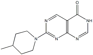 7-(4-methyl-1-piperidinyl)pyrimido[4,5-d]pyrimidin-4(3H)-one 구조식 이미지