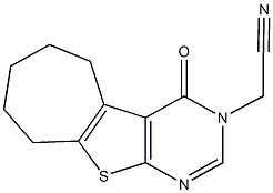 (4-oxo-6,7,8,9-tetrahydro-4H-cyclohepta[4,5]thieno[2,3-d]pyrimidin-3(5H)-yl)acetonitrile 구조식 이미지