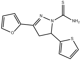 3-(2-furyl)-5-(2-thienyl)-4,5-dihydro-1H-pyrazole-1-carbothioamide Structure