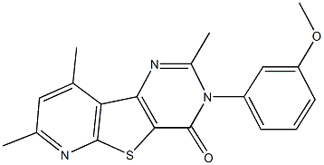 3-(3-methoxyphenyl)-2,7,9-trimethylpyrido[3',2':4,5]thieno[3,2-d]pyrimidin-4(3H)-one 구조식 이미지