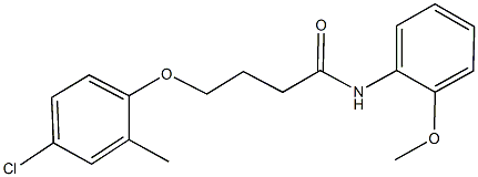 4-(4-chloro-2-methylphenoxy)-N-(2-methoxyphenyl)butanamide Structure