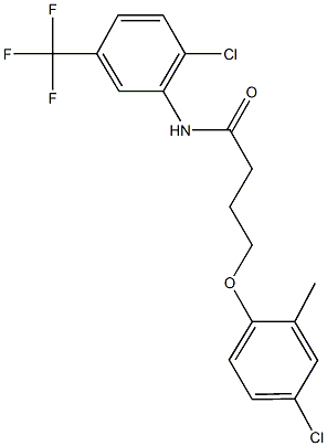 4-(4-chloro-2-methylphenoxy)-N-[2-chloro-5-(trifluoromethyl)phenyl]butanamide Structure
