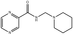 N-(1-piperidinylmethyl)-2-pyrazinecarboxamide Structure