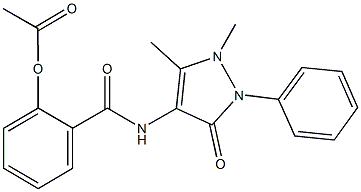 2-{[(1,5-dimethyl-3-oxo-2-phenyl-2,3-dihydro-1H-pyrazol-4-yl)amino]carbonyl}phenyl acetate Structure