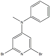 N-(2,6-dibromo-4-pyridinyl)-N-methyl-N-phenylamine 구조식 이미지