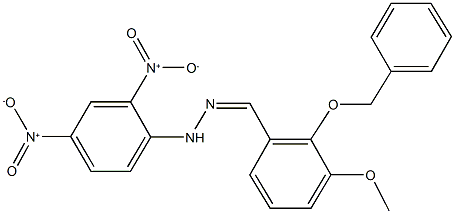 2-(benzyloxy)-3-methoxybenzaldehyde {2,4-bisnitrophenyl}hydrazone Structure