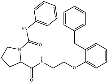 N~2~-[2-(2-benzylphenoxy)ethyl]-N~1~-phenyl-1,2-pyrrolidinedicarboxamide Structure