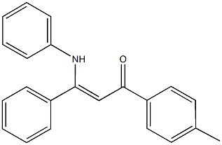 3-anilino-1-(4-methylphenyl)-3-phenyl-2-propen-1-one 구조식 이미지