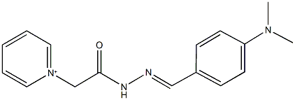 1-(2-{2-[4-(dimethylamino)benzylidene]hydrazino}-2-oxoethyl)pyridinium 구조식 이미지