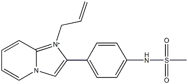 1-allyl-2-{4-[(methylsulfonyl)amino]phenyl}imidazo[1,2-a]pyridin-1-ium Structure