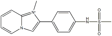 1-methyl-2-{4-[(methylsulfonyl)amino]phenyl}imidazo[1,2-a]pyridin-1-ium Structure