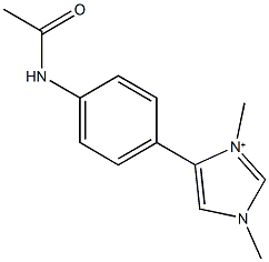 4-[4-(acetylamino)phenyl]-1,3-dimethyl-1H-imidazol-3-ium 구조식 이미지