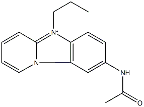 8-(acetylamino)-5-propylpyrido[2,1-b]benzimidazol-5-ium Structure