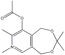 9-(acetyloxy)-3,3,7,8-tetramethyl-1,5-dihydro[1,3]dioxepino[5,6-c]pyridin-7-ium Structure