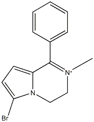 6-bromo-2-methyl-1-phenyl-3,4-dihydropyrrolo[1,2-a]pyrazin-2-ium Structure