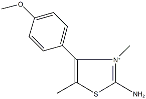 2-amino-4-(4-methoxyphenyl)-3,5-dimethyl-1,3-thiazol-3-ium Structure