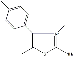 2-amino-3,5-dimethyl-4-(4-methylphenyl)-1,3-thiazol-3-ium Structure