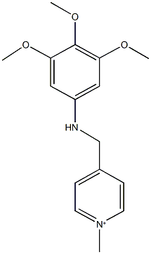 1-methyl-4-[(3,4,5-trimethoxyanilino)methyl]pyridinium 구조식 이미지