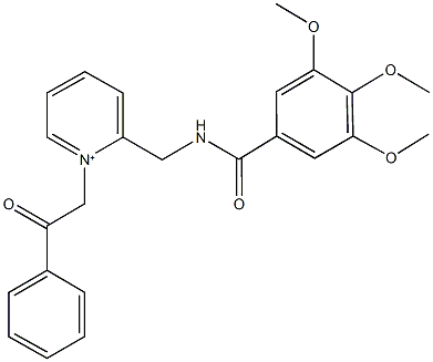 1-(2-oxo-2-phenylethyl)-2-{[(3,4,5-trimethoxybenzoyl)amino]methyl}pyridinium Structure