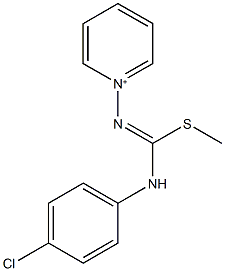 methyl N-(4-chlorophenyl)-N'-(1-pyridiniumyl)imidothiocarbamate Structure