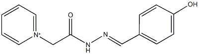 1-{2-[2-(4-hydroxybenzylidene)hydrazino]-2-oxoethyl}pyridinium 구조식 이미지