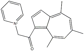 1-[2-oxo-2-(4,6,8-trimethyl-1-azulenyl)ethyl]pyridinium 구조식 이미지