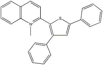 2-(3,5-diphenyl-2-thienyl)-1-methylquinolinium Structure