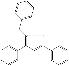 2-benzyl-3,5-diphenylisoxazol-2-ium Structure