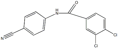 3,4-dichloro-N-(4-cyanophenyl)benzamide 구조식 이미지