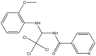 N-[2,2,2-trichloro-1-(2-methoxyanilino)ethyl]nicotinamide Structure