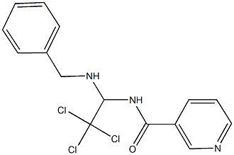 N-[1-(benzylamino)-2,2,2-trichloroethyl]nicotinamide Structure