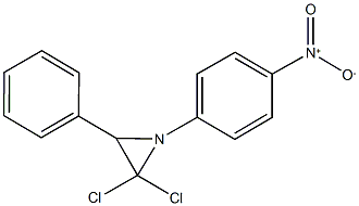 2,2-dichloro-1-{4-nitrophenyl}-3-phenylaziridine 구조식 이미지