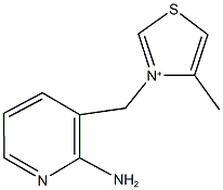 3-[(2-amino-3-pyridinyl)methyl]-4-methyl-1,3-thiazol-3-ium 구조식 이미지