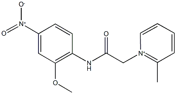 1-[2-(2-methoxy-4-nitroanilino)-2-oxoethyl]-2-methylpyridinium 구조식 이미지