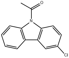 9-acetyl-3-chloro-9H-carbazole 구조식 이미지