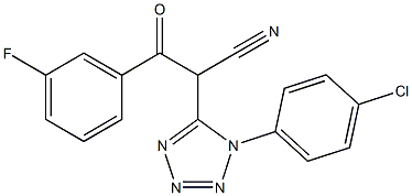 2-[1-(4-chlorophenyl)-1H-tetraazol-5-yl]-3-(3-fluorophenyl)-3-oxopropanenitrile 구조식 이미지