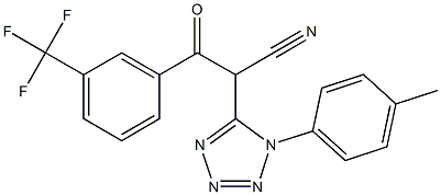 2-[1-(4-methylphenyl)-1H-tetraazol-5-yl]-3-oxo-3-[3-(trifluoromethyl)phenyl]propanenitrile Structure