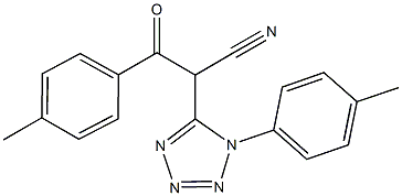 3-(4-methylphenyl)-2-[1-(4-methylphenyl)-1H-tetraazol-5-yl]-3-oxopropanenitrile Structure