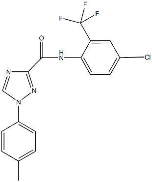 N-[4-chloro-2-(trifluoromethyl)phenyl]-1-(4-methylphenyl)-1H-1,2,4-triazole-3-carboxamide Structure