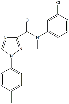 N-(3-chlorophenyl)-N-methyl-1-(4-methylphenyl)-1H-1,2,4-triazole-3-carboxamide Structure