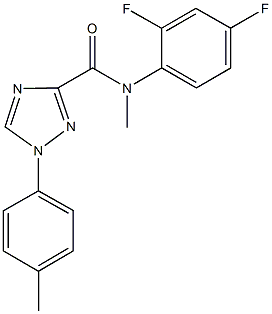 N-(2,4-difluorophenyl)-N-methyl-1-(4-methylphenyl)-1H-1,2,4-triazole-3-carboxamide 구조식 이미지