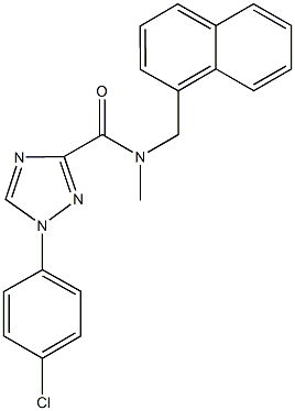 1-(4-chlorophenyl)-N-methyl-N-(1-naphthylmethyl)-1H-1,2,4-triazole-3-carboxamide 구조식 이미지